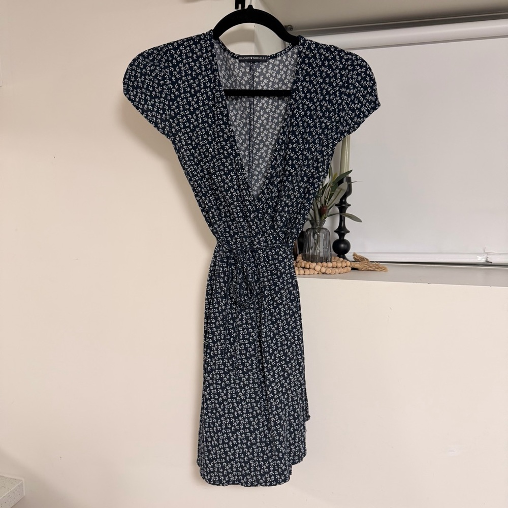 Brandy Melville Floral Wrap Dress with Tie Waist